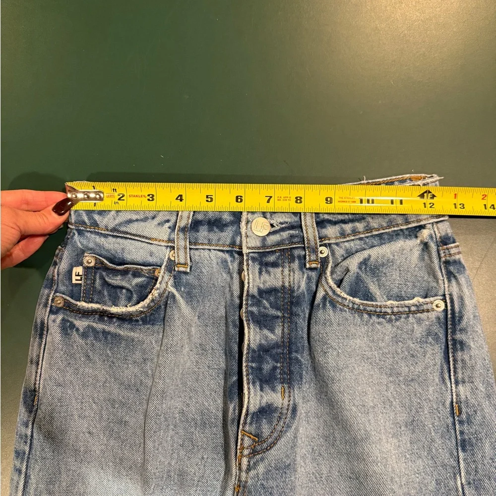 Lovers + Friends High Rise Straight Leg Raw Fray Hem Jeans - Picture 7 of 12